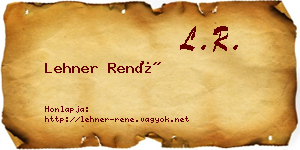 Lehner René névjegykártya